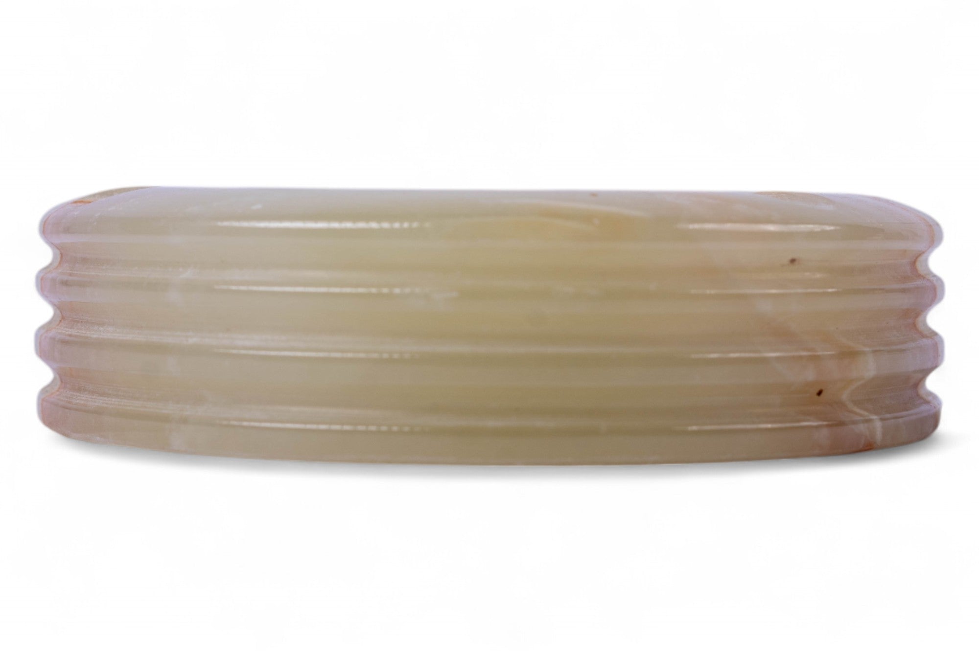 Beige stone bracelet on a white background