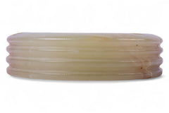 Beige stone bracelet on a white background