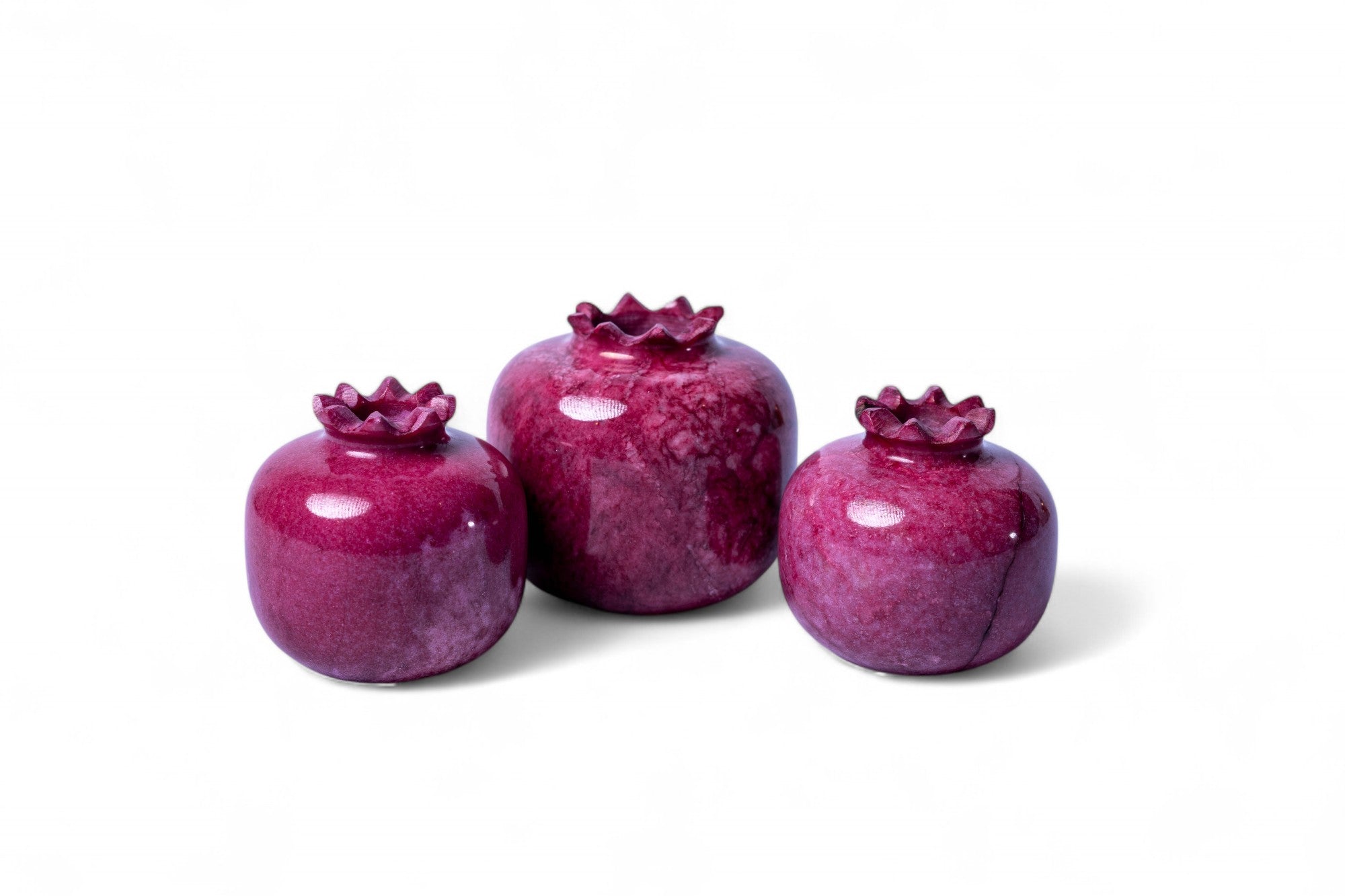 Set of 3 Pomegranates – Red