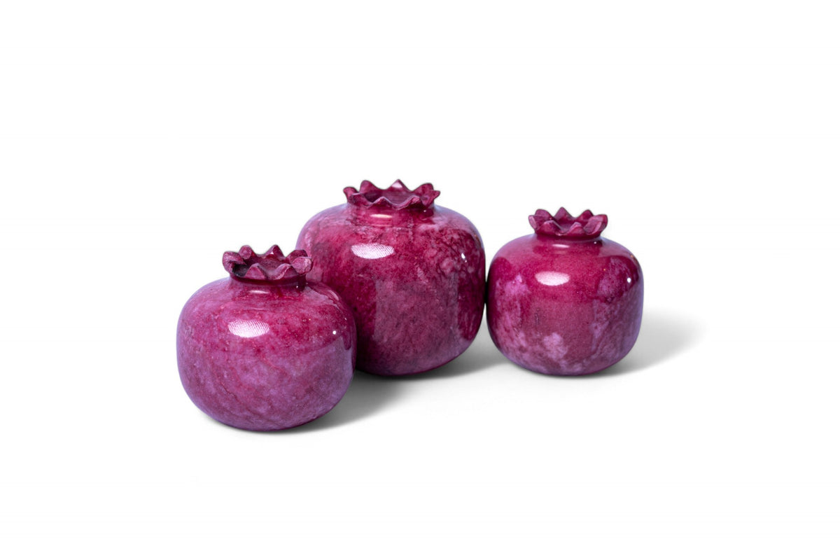 Set of 3 Pomegranates – Red