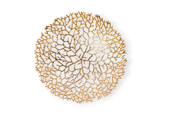 Decorative wall art with a coral-like pattern on a white background