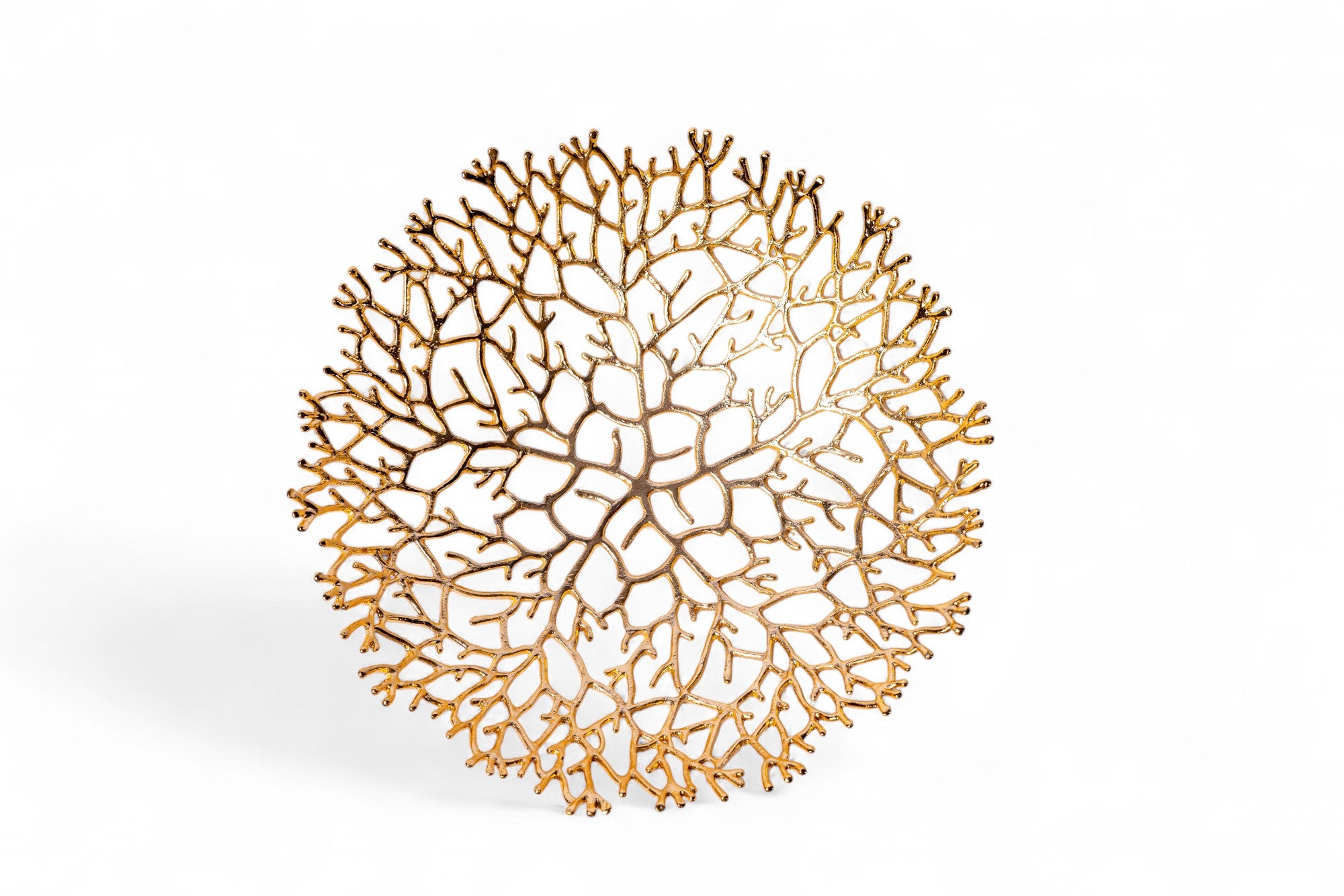 Decorative wall art with a geometric, branching pattern on a white background