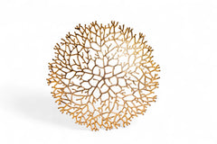 Decorative wall art with a geometric, branching pattern on a white background
