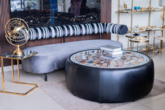 Monochrome Striped Sofa