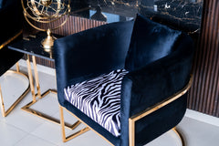 Zebra Sofa Chairs - Pair