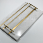 White Brass Inlay Tray