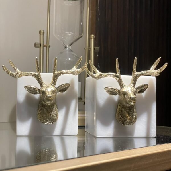 Deer Bookends -White - Image 1
