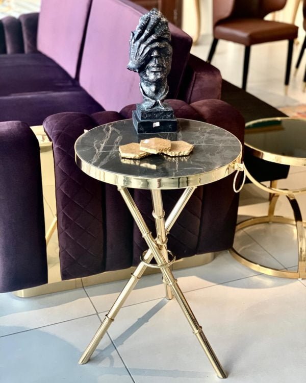 Brass Bamboo Table - Image 1