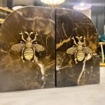 Bee Marble Bookends