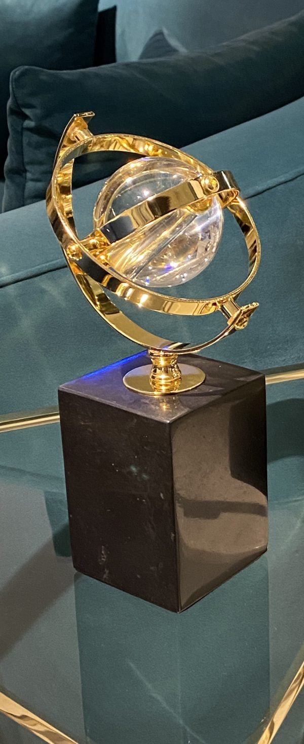 Black Marble Rotating Ball - Image 1