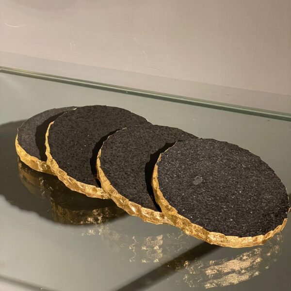 Set of 4 Coasters Set - Black - Image 1