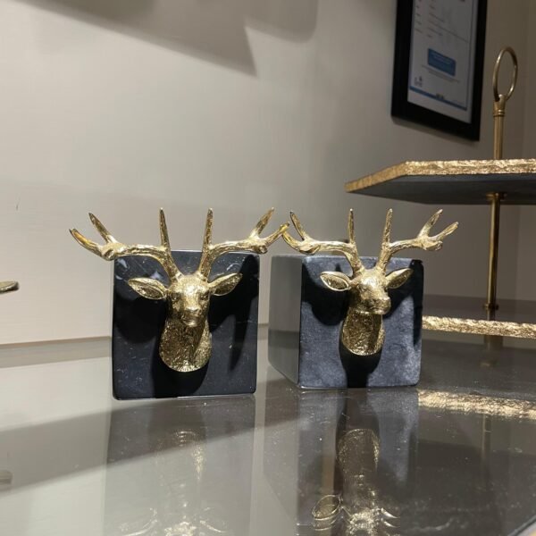 WhatsApp Image 2025-07-02 at 18.00.51 (1) Deer Bookends - Black - Image 1