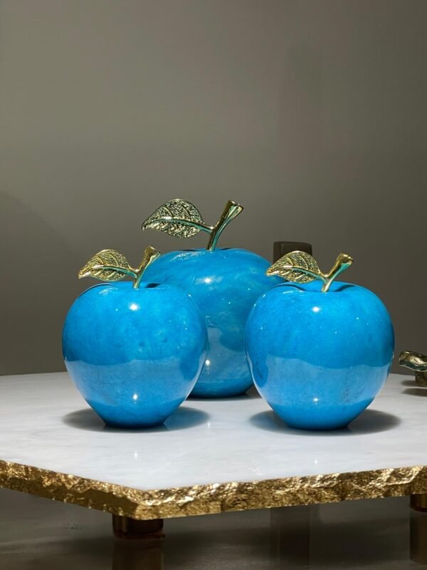 WhatsApp Image 2025-07-02 at 18.00.52 (2) Set of 3 Marble Apples - Aqua Blue - Image 2