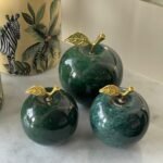 Set of 3 Marble Apples - Green