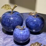Set of 3 Marble Apples - Blue