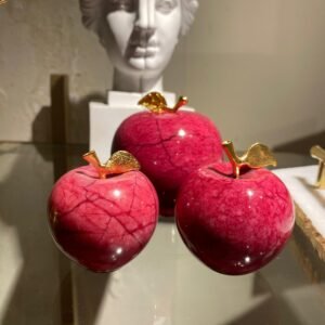 Set of 3 Marble Apples - Red